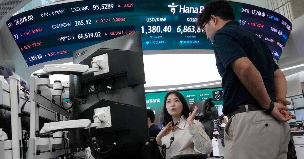 Asian shares mostly gain after upbeat results for Nvidia and others lift US stocks